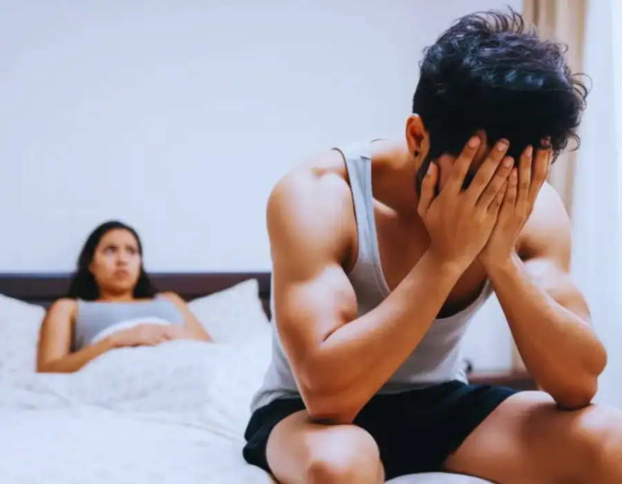 Image of upset man in need of erectile dysfunction treatment Wembley Park